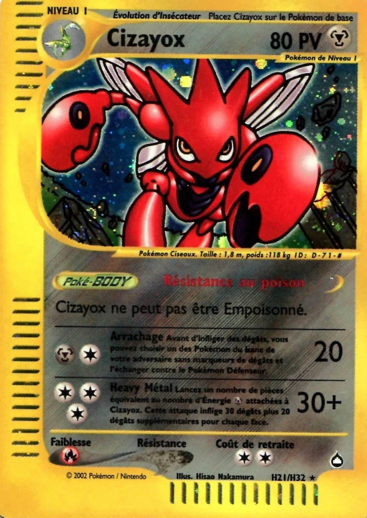 Carte Pokémon Cizayox de l'extension Aquapolis