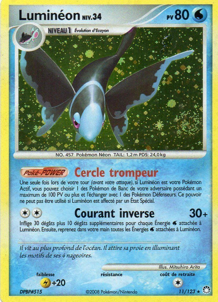 Carte Pokémon Luminéon de l'extension Trésors Mystérieux