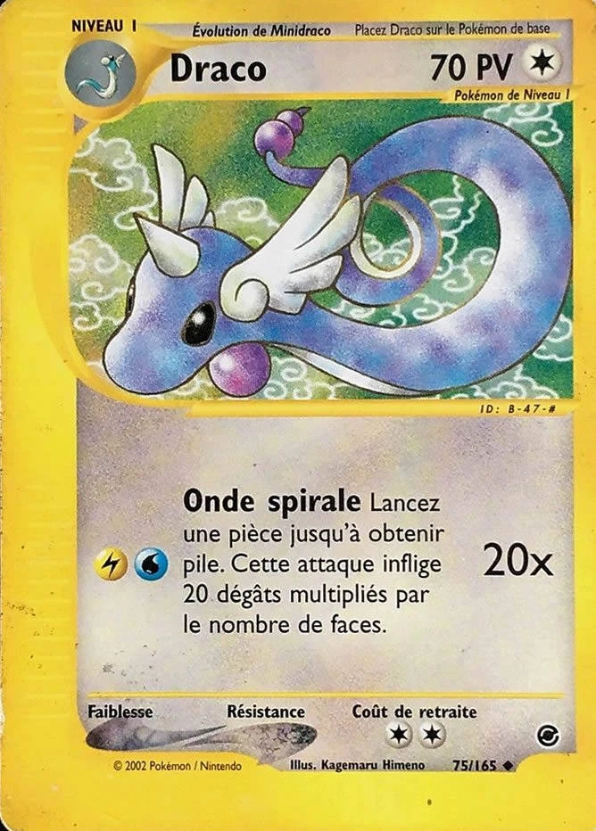 Carte Pokémon Draco de l'extension Expedition