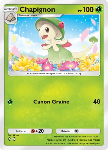 Carte Pokémon Chapignon de l'extension Méga-Ascension