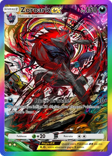 Carte Pokémon Zoroark-ex de l'extension Aura Palpitante