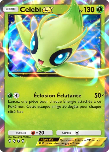 Carte Pokémon Celebi-ex de l'extension Booster de Luxe ex