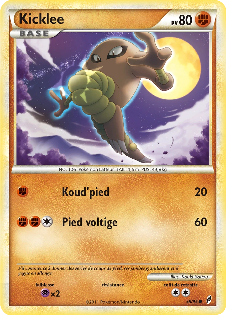 Carte Pokémon Kicklee de l'extension L'appel des Légendes