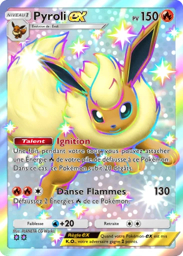 Carte Pokémon Pyroli-ex de l'extension Parade Onirique