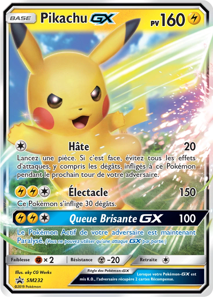 Carte Pokémon Pikachu GX de l'extension Promo SM