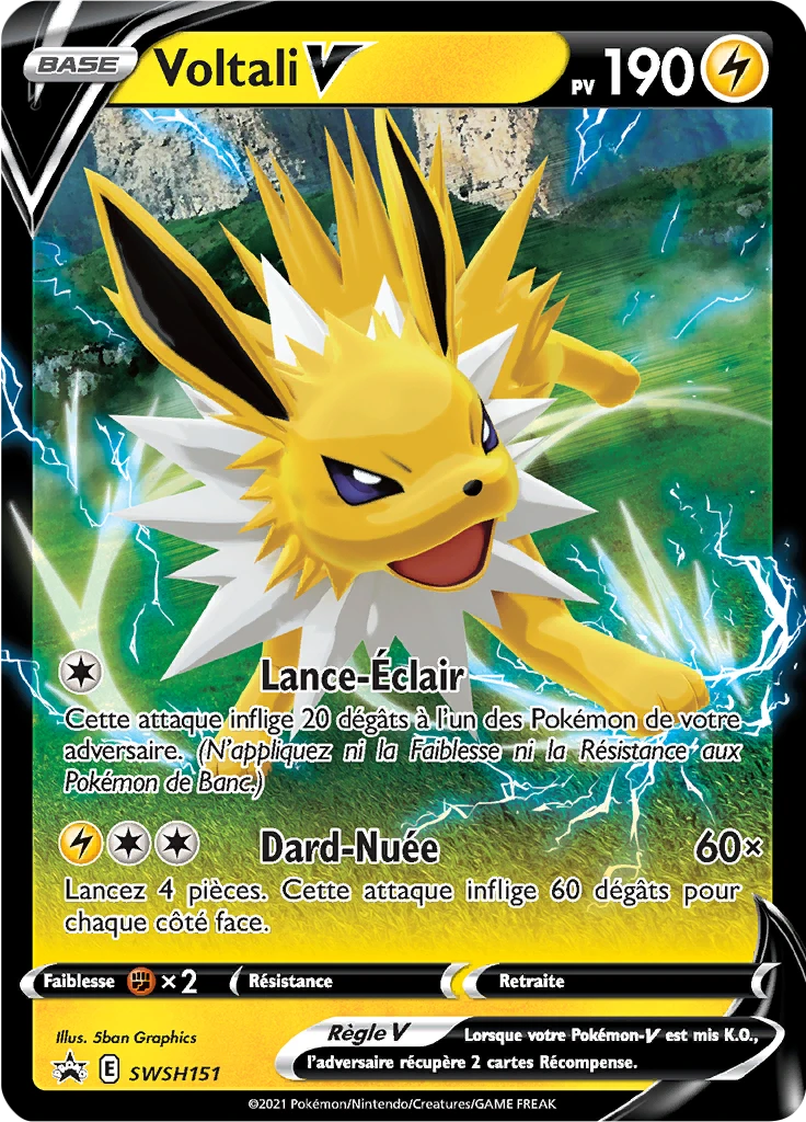 Carte Pokémon Voltali V de l'extension Promo SWSH