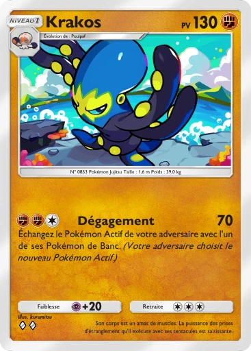 Carte Pokémon Krakos de l'extension Puissance Génétique