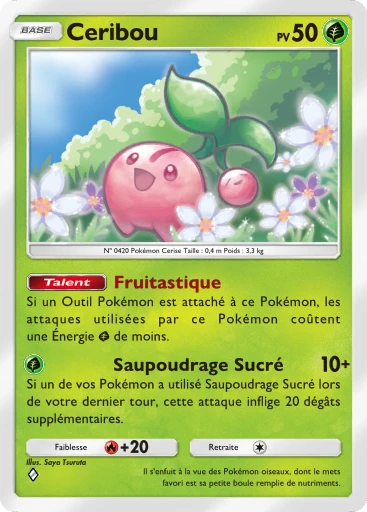 Carte Pokémon Ceribou de l'extension Booster de Luxe ex