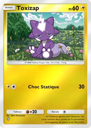 Carte Pokémon Toxizap de l'extension Booster de Luxe Méga
