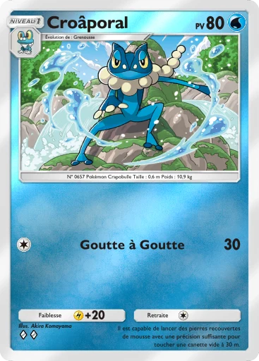 Carte Pokémon Croâporal de l'extension Booster de Luxe ex
