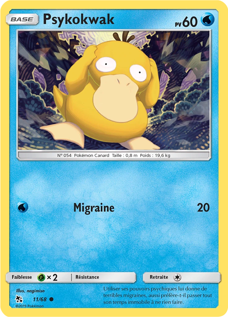 Carte Pokémon Psykokwak de l'extension Destinées Occultes