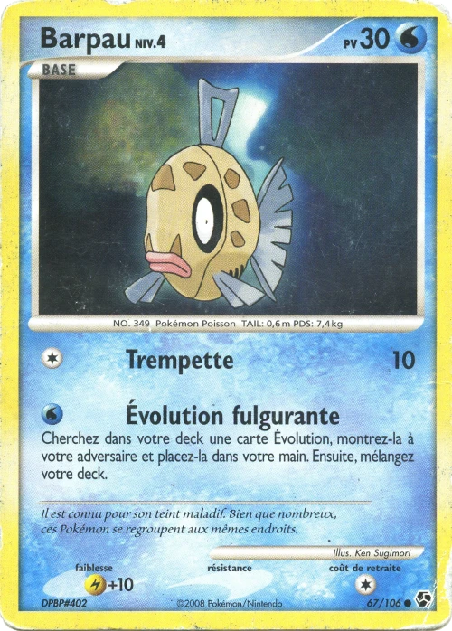 Carte Pokémon Barpau de l'extension Duels au Sommets