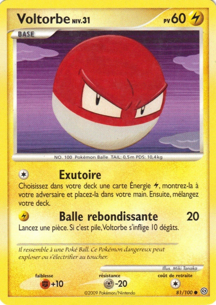Carte Pokémon Voltorbe de l'extension Tempête