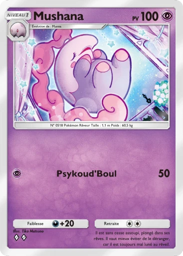 Carte Pokémon Mushana de l'extension Jours Heureux