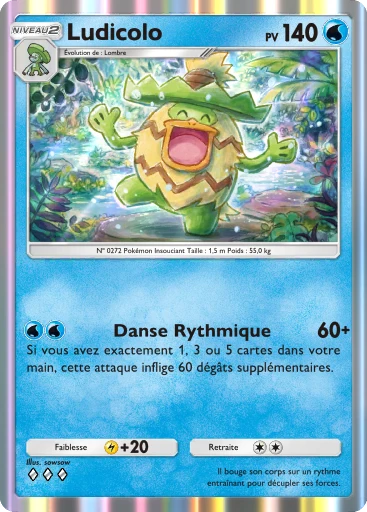 Carte Pokémon Ludicolo de l'extension Méga-Ascension