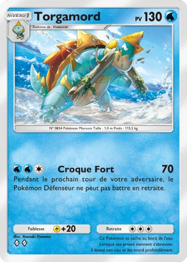 Carte Pokémon Torgamord de l'extension Méga-Ascension