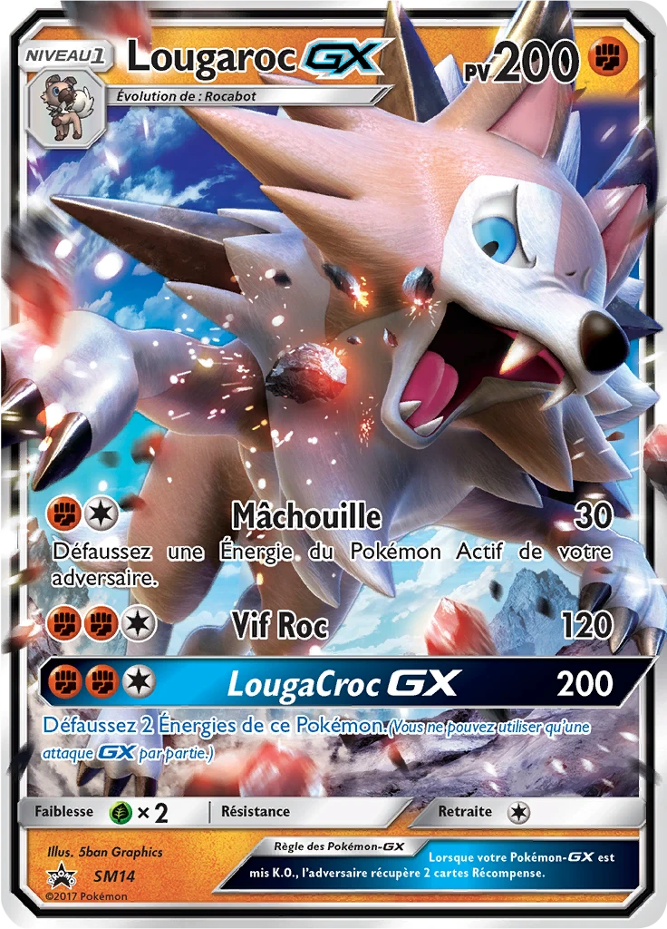 Carte Pokémon Lougaroc GX de l'extension Promo SM