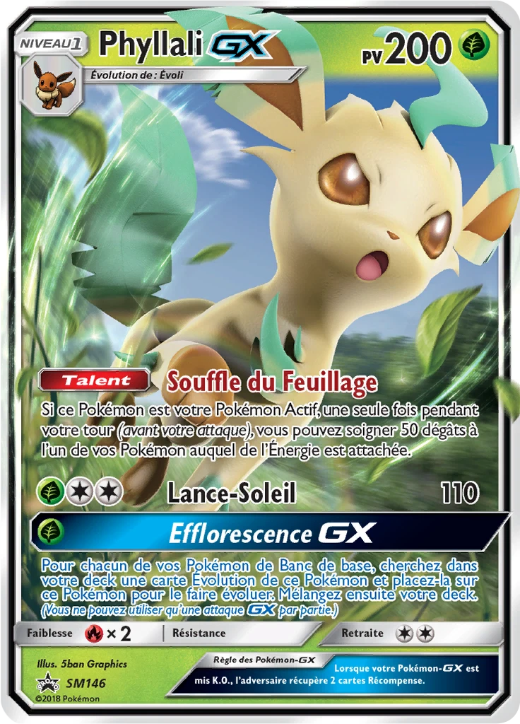 Carte Pokémon Phyllali GX de l'extension Promo SM