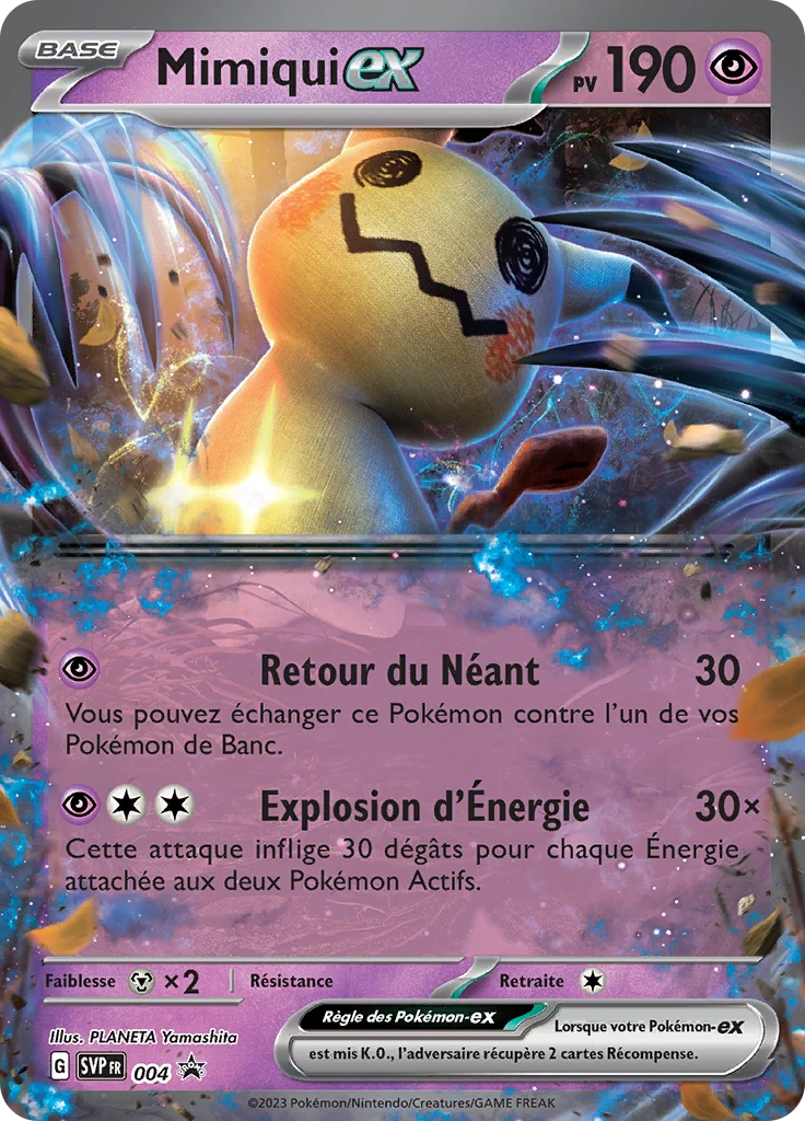 Carte Pokémon Mimiqui-ex de l'extension SVP Black Star Promos