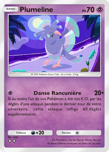 Carte Pokémon Plumeline de l'extension Booster de Luxe ex