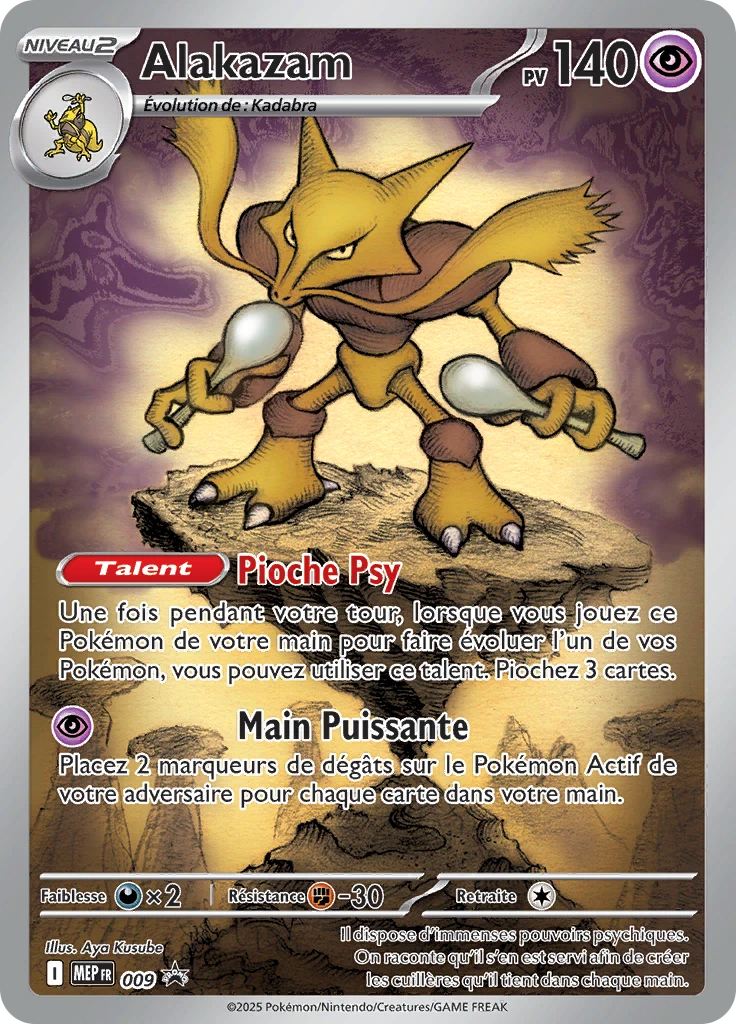 Carte Pokémon Alakazam de l'extension MEP Black Star Promos