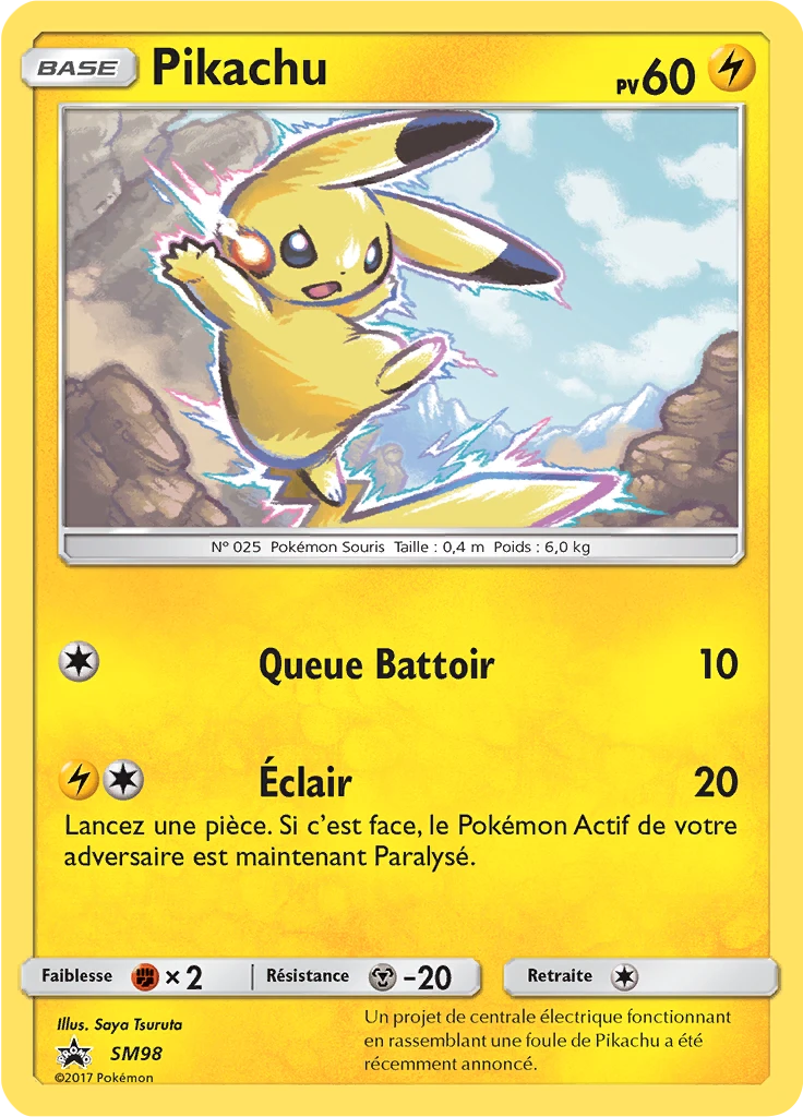 Carte Pokémon Pikachu de l'extension Promo SM