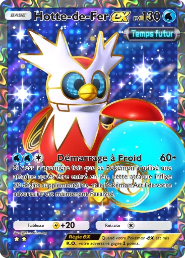 Carte Pokémon Hotte-de-Fer-ex de l'extension Propulsion Paradoxe