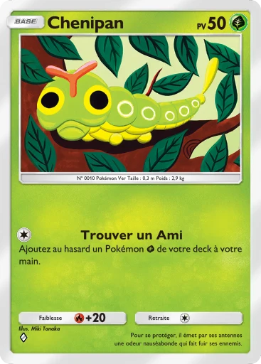 Carte Pokémon Chenipan de l'extension Puissance Génétique