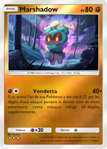Carte Pokémon Marshadow de l'extension Booster de Luxe ex