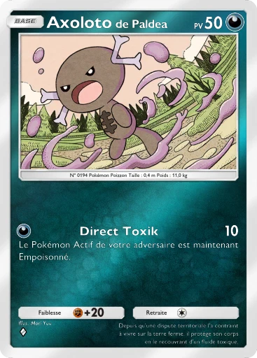 Carte Pokémon Axoloto de Paldea de l'extension Booster de Luxe ex