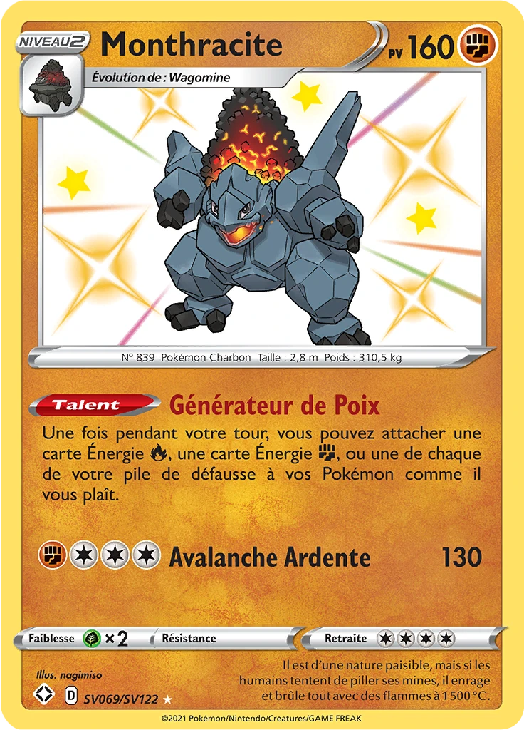 Carte Pokémon Monthracite de l'extension Destinées Radieuses