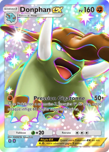Carte Pokémon Donphan-ex de l'extension Parade Onirique