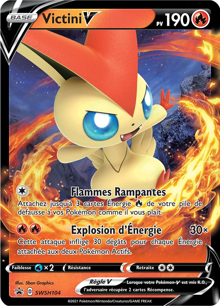 Carte Pokémon Victini V de l'extension Promo SWSH