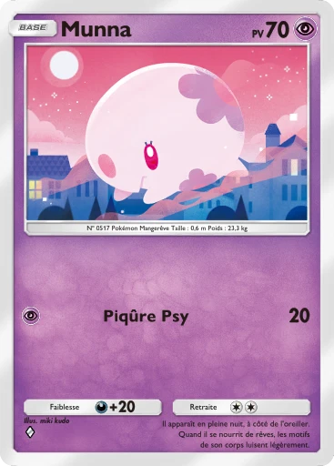Carte Pokémon Munna de l'extension Sagesse entre Ciel et Mer