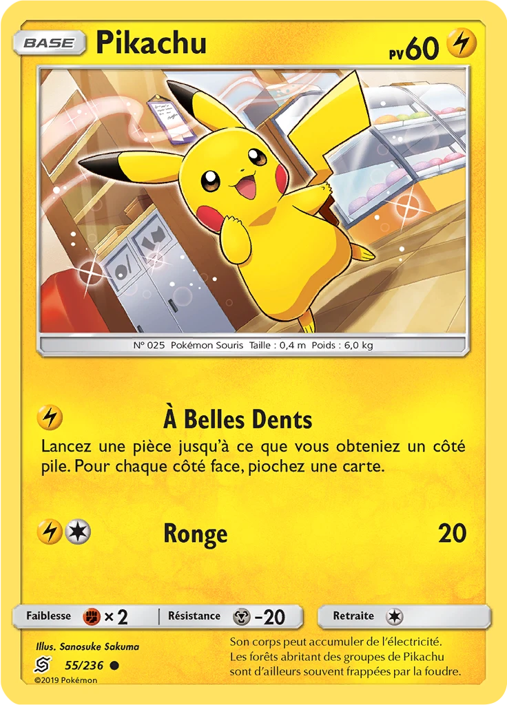 Carte Pokémon Pikachu de l'extension Harmonie des Esprits