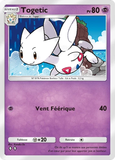 Carte Pokémon Togetic de l'extension Choc Spatio-Temporel