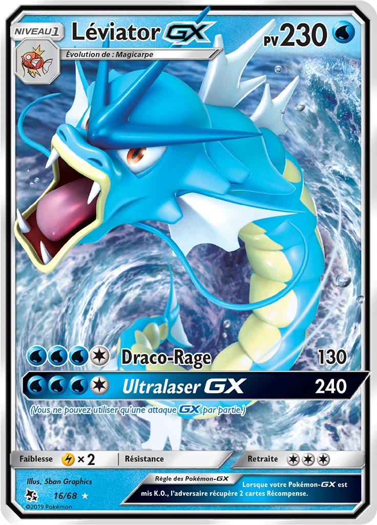 Carte Pokémon Léviator-GX de l'extension Destinées Occultes