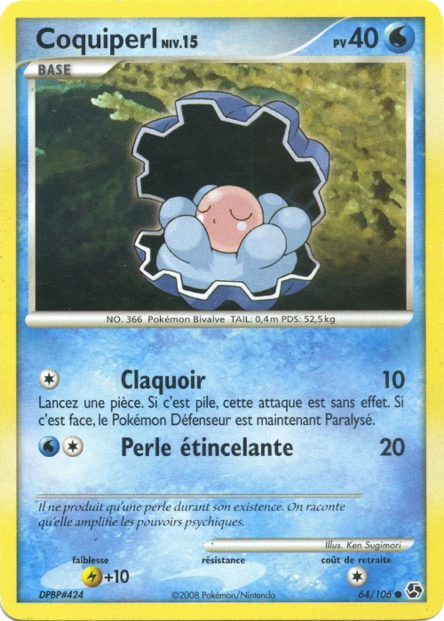 Carte Pokémon Coquiperl de l'extension Duels au Sommets