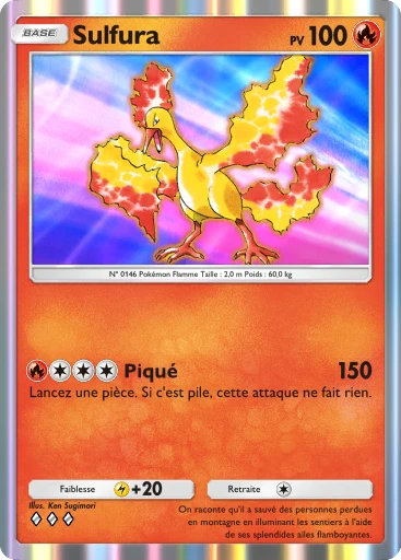 Carte Pokémon Sulfura de l'extension Domination Céleste