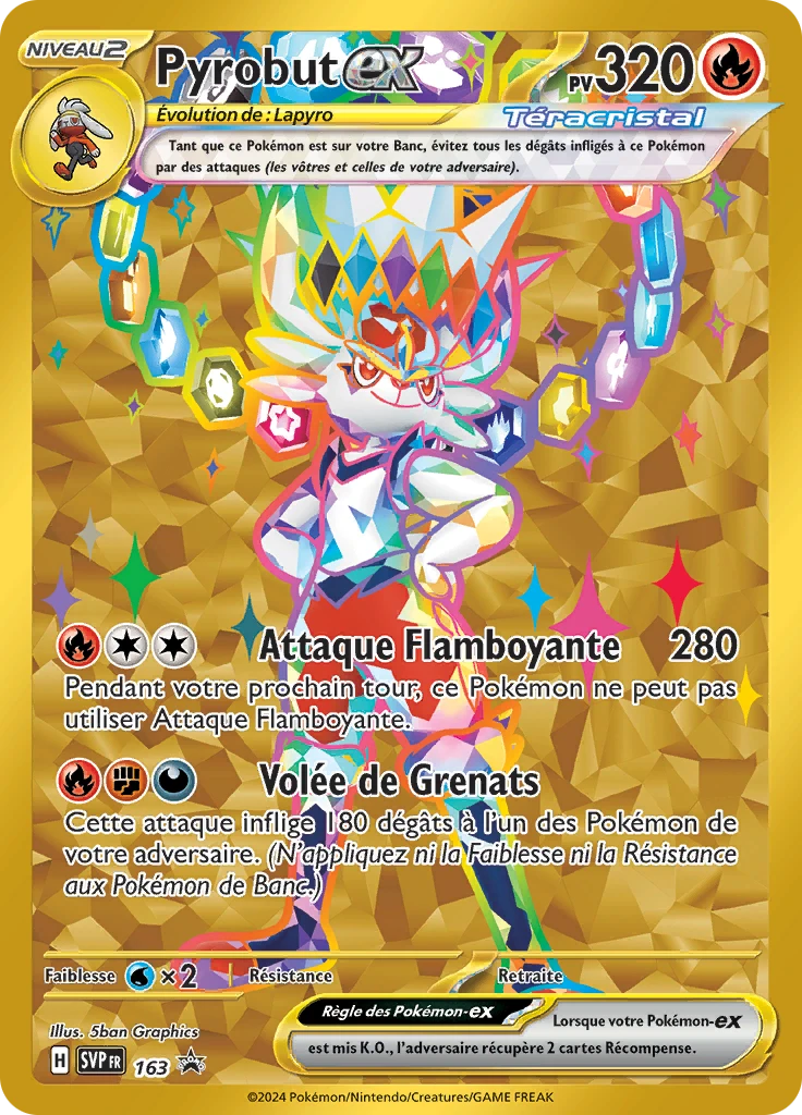 Carte Pokémon Pyrobut-ex de l'extension SVP Black Star Promos