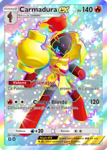 Carte Pokémon Carmadura-ex de l'extension Propulsion Paradoxe