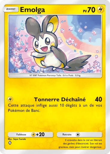 Carte Pokémon Emolga de l'extension Sagesse entre Ciel et Mer