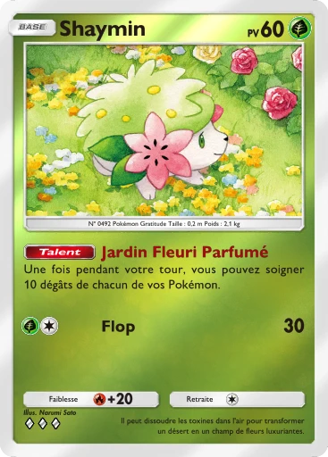 Carte Pokémon Shaymin de l'extension Booster de Luxe ex