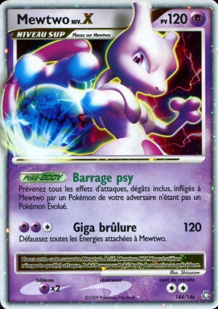 Carte Pokémon Mewtwo de l'extension Éveil des Légendes