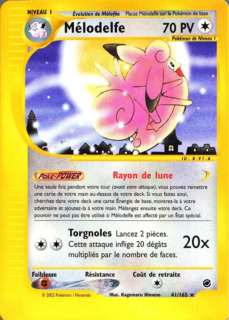 Carte Pokémon Mélodelfe de l'extension Expedition