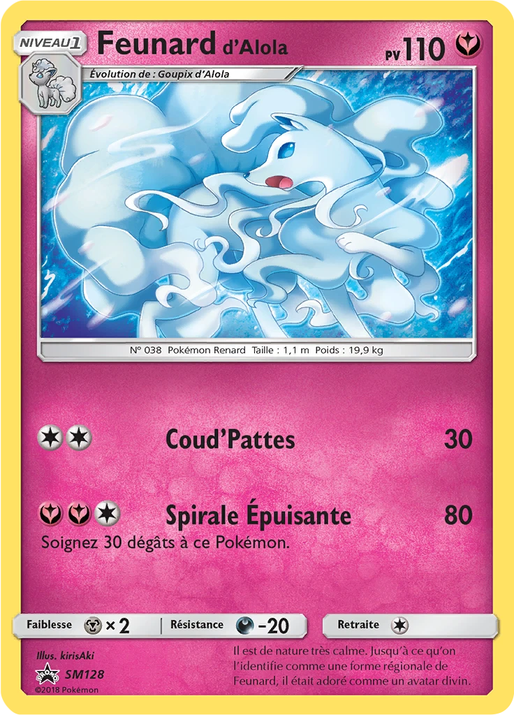 Carte Pokémon Feunard d’Alola de l'extension Promo SM