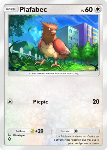 Carte Pokémon Piafabec de l'extension Puissance Génétique