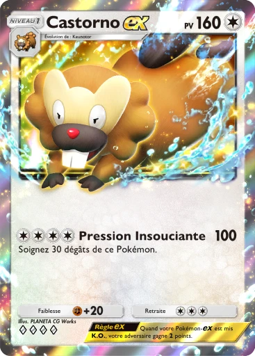 Carte Pokémon Castorno-ex de l'extension Réjouissances Rayonnantes