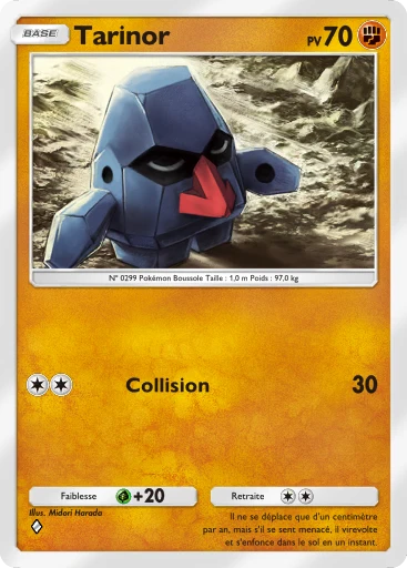Carte Pokémon Tarinor de l'extension Choc Spatio-Temporel