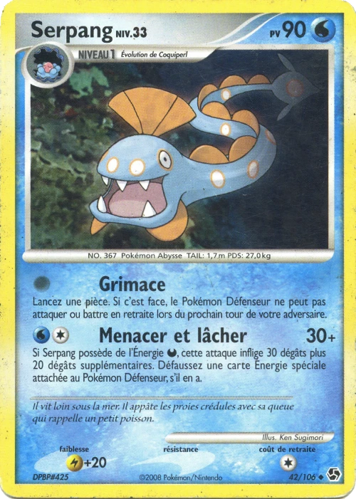 Carte Pokémon Serpang de l'extension Duels au Sommets